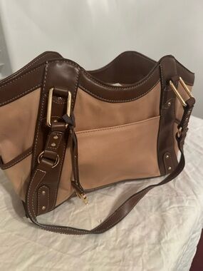 Etienne Aigner Two-Tone Brown and Tan Shoulder Bag